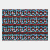 Cool western faux borduurwerk tegelpatroon inpakpapier vel (Voorkant 3)