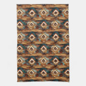 Cool Western faux hout tegelpatroon Theedoek (Verticaal)