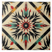 Cool Western Indiaas patroon Tegeltje (Voorkant)