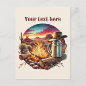 Cool Western kampvuur bericht toevoegen Briefkaart (Voorkant)
