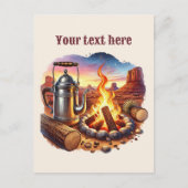 Cool Western kampvuur bericht toevoegen Briefkaart (Voorkant)