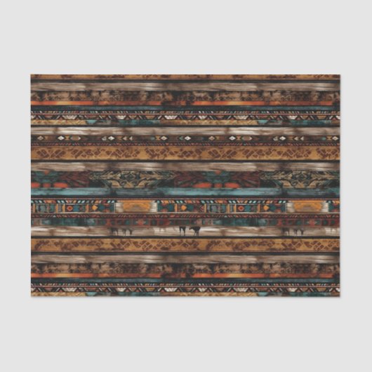 cool Western partijpatroon Tissuepapier (Voorkant)