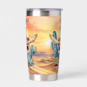 Cool Western Skull naam toevoegen Geïsoleerde Drinkbeker (Links)