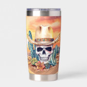 Cool Western Skull naam toevoegen Geïsoleerde Drinkbeker (Achterkant)