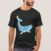 Cool Whale Made Of Nature Elements Ocean T-shirt (Voorkant)