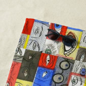 Cool Whimsical Crazy en Unique Eyeballen Tekening Strandlaken (In situ)