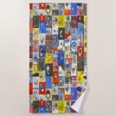 Cool Whimsical Crazy en Unique Eyeballen Tekening Strandlaken (Voorkant)