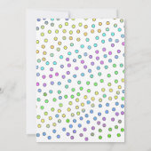 Cool Whimsical Fun 1st Birthday Party Invitation Kaart (Achterkant)