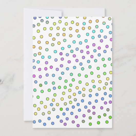 Cool Whimsical Fun 1st Birthday Party Invitation Kaart (Achterkant)