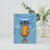 Cool Whimsical Owl Briefkaart (Staand voorkant)