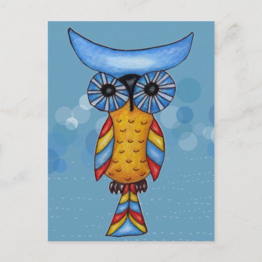 Cool Whimsical Owl Briefkaart (Voorkant)