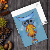 Cool Whimsical Owl Briefkaart