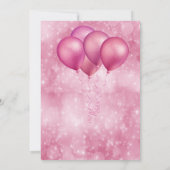 Cool whimsy Girly roze ballon cupcake Kaart (Achterkant)
