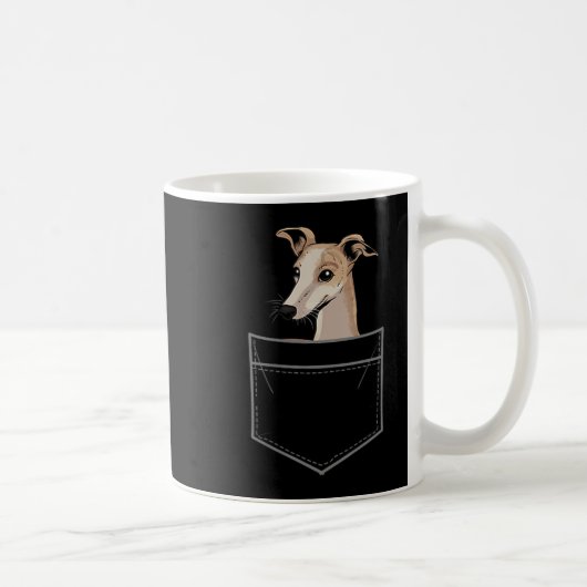 Cool Whippet Design For Men Women Pet Dog Whippet  Koffiemok (Rechts)