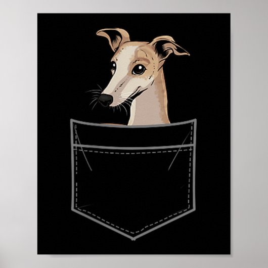 Cool Whippet Design For Men Women Pet Dog Whippet Poster (Voorkant)