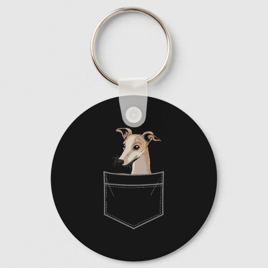 Cool Whippet Design For Men Women Pet Dog Whippet Sleutelhanger (Voorkant)