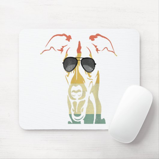 Cool Whippet Lover Dogs Retro Muismat (Met muis)