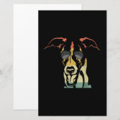 Cool Whippet Lover Dogs Retro T-Shirt Briefpapier (Voorkant / Achterkant)