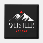 Cool Whistler Canada Mountains esdoornblad donker Magneet (Voorkant)