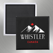 Cool Whistler Canada Mountains esdoornblad donker Magneet