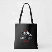Cool Whistler Canada Mountains esdoornblad donker Tote Bag (Voorkant)