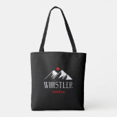 Cool Whistler Canada Mountains esdoornblad donker Tote Bag (Achterkant)
