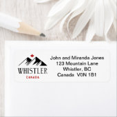 Cool Whistler Canada Mountains esdoornblad Etiket (Insitu)