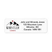 Cool Whistler Canada Mountains esdoornblad Etiket (Voorkant)