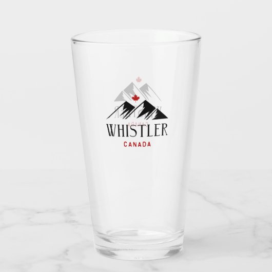 Cool Whistler Canada Mountains esdoornblad Glas (Achterkant)
