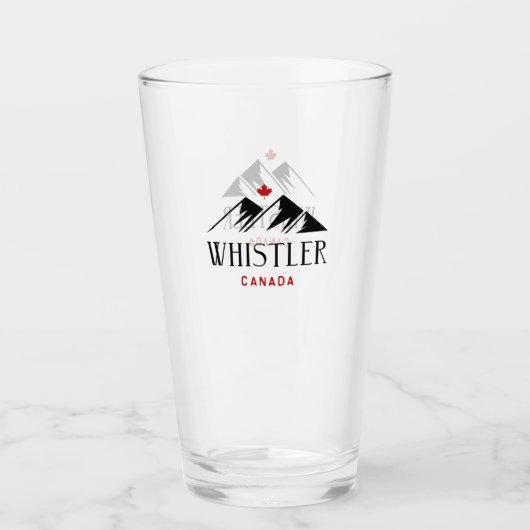 Cool Whistler Canada Mountains esdoornblad Glas (Voorkant)