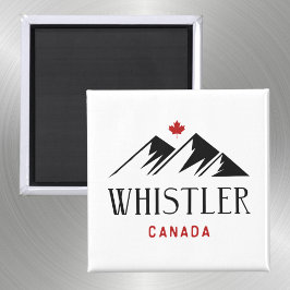 Cool Whistler Canada Mountains esdoornblad Magneet