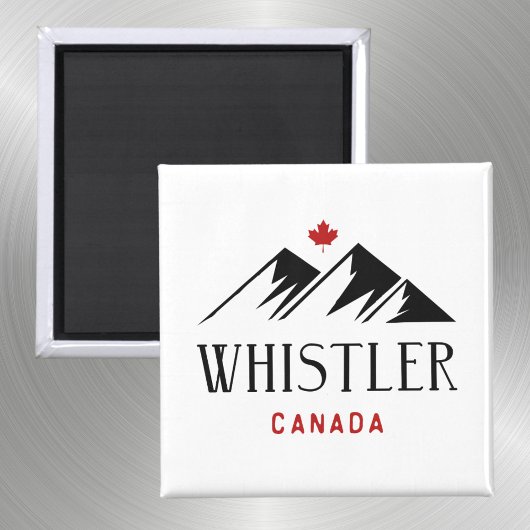 Cool Whistler Canada Mountains esdoornblad Magneet