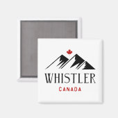 Cool Whistler Canada Mountains esdoornblad Magneet (Voorkant / Achterkant)