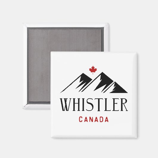 Cool Whistler Canada Mountains esdoornblad Magneet (Voorkant / Achterkant)