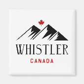 Cool Whistler Canada Mountains esdoornblad Magneet (Voorkant)