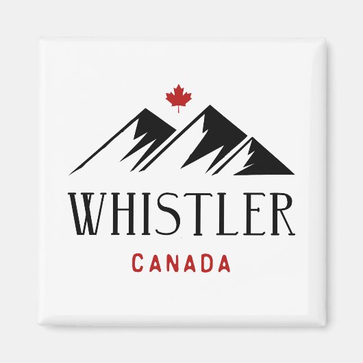 Cool Whistler Canada Mountains esdoornblad Magneet (Voorkant)