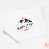 Cool Whistler Canada Mountains esdoornblad Ronde Sticker (Envelop)