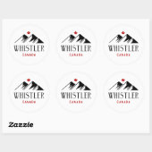 Cool Whistler Canada Mountains esdoornblad Ronde Sticker (Vel)