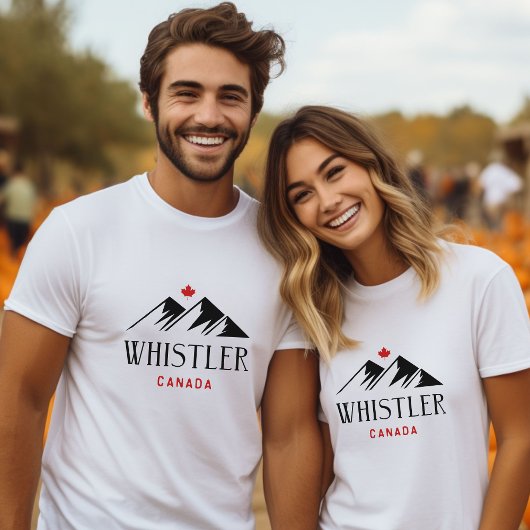 Cool Whistler Canada Mountains esdoornblad T-shirt