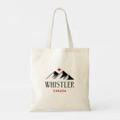 Cool Whistler Canada Mountains esdoornblad Tote Bag (Achterkant)