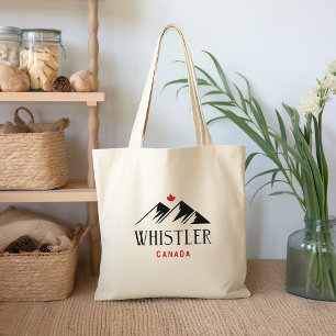 Cool Whistler Canada Mountains esdoornblad Tote Bag