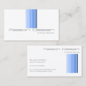 Cool White, Blue en Grey Modern - Visitekaartje (Voorkant / Achterkant)