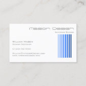 Cool White, Blue en Grey Modern - Visitekaartje (Achterkant)