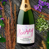 Cool White Confetti Afstuderen Party Sparkling Wijnetiket