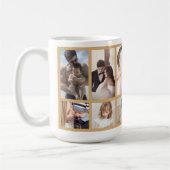 Cool White Gold Best Dad est Vaderdag Photo Koffiemok (Links)