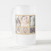 Cool White Gold Best Dad est Vaderdag Photo Matglas Bierpul (Voorkant links)