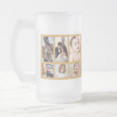 Cool White Gold Best Dad est Vaderdag Photo Matglas Bierpul (Links)