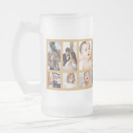 Cool White Gold Best Dad est Vaderdag Photo Matglas Bierpul