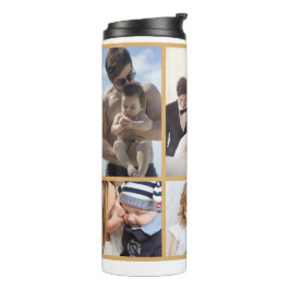 Cool White Gold Best Dad est Vaderdag Photo Thermosbeker