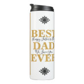 Cool White Gold Best Dad est Vaderdag Photo Thermosbeker (Geroteerd rechts)